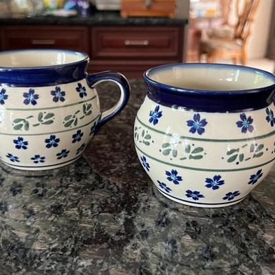 Set of 2 Polish Pottery Mugs