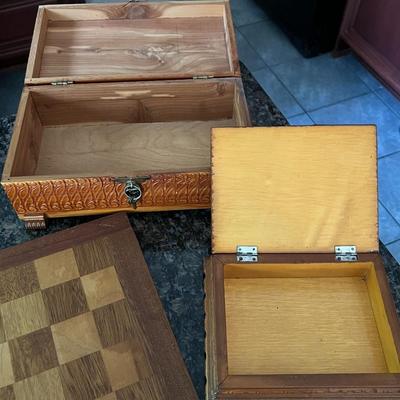 Decorative Wooden Boxes and Wood Chess Board