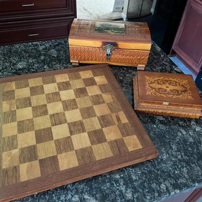 Decorative Wooden Boxes and Wood Chess Board