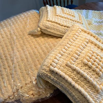 Yellow Afghans and Pillows