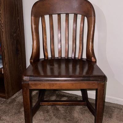 Wood Desk w/ Sikes Solid Wood Office Chair
