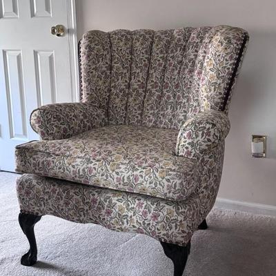 Vintage 1930s Art Deco Fan Back Armchair