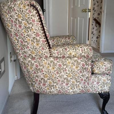 Vintage 1930s Art Deco Fan Back Armchair