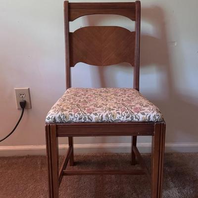 Wood Chair w/ Upholstered Seat