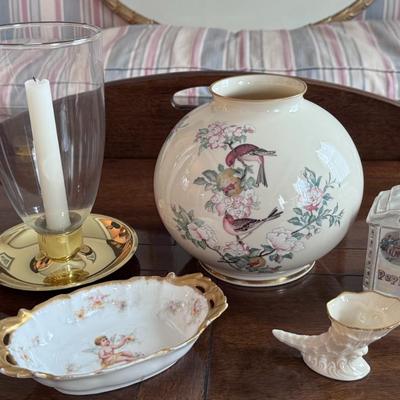 Limoges, Lenox, Mepoco Ware, and Brass Lantern