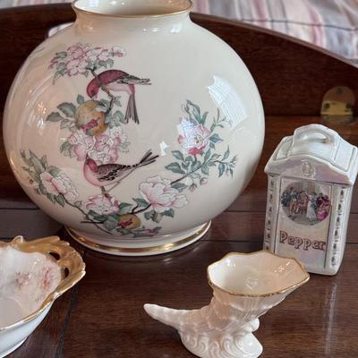 Limoges, Lenox, Mepoco Ware, and Brass Lantern