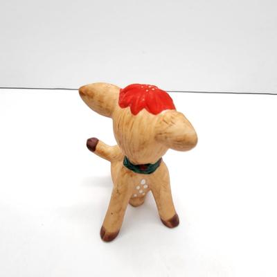 Vintage Posing Porcelain Christmas Deer Figures