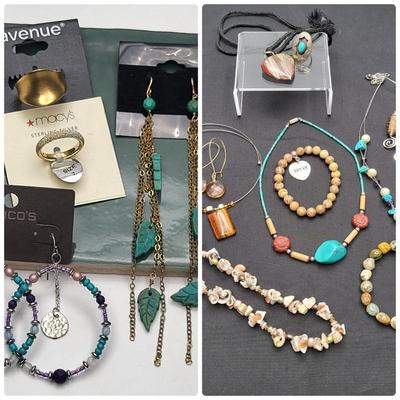Fashion Jewelry Turquoise, Shell, Glass Beads + More
