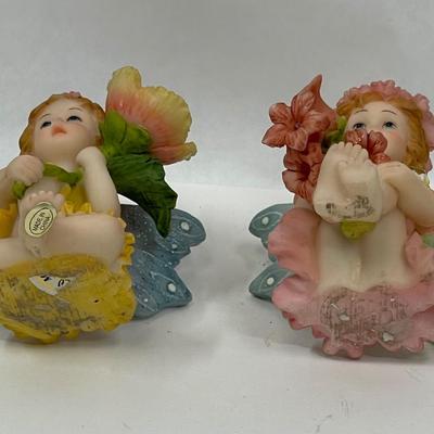 Flower Fairy Figurines - 2 Fairies - new condition
