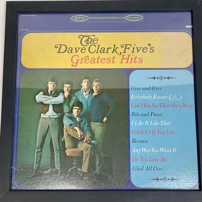 The Dave Clark Five's Greatest Hits Framed Vintage Vinyl record Album