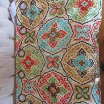 Assortment Of Curtains Some Are Valances With Black Curtain Attached