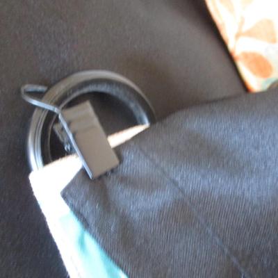 Assortment Of Curtains Some Are Valances With Black Curtain Attached