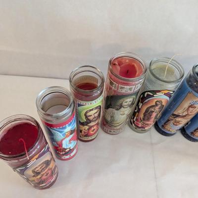 Religious Glass Jar Prayer Candles