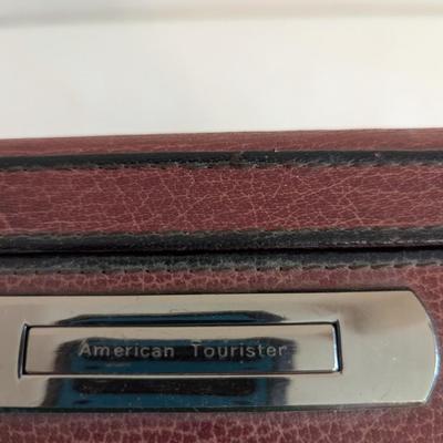 American Tourister Leather Briefcase With Combo