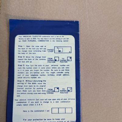 American Tourister Leather Briefcase With Combo