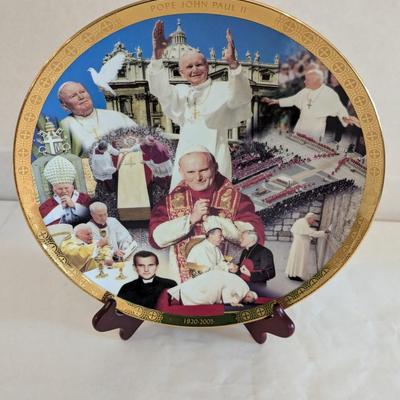 Numbered Pope John Paul II Commemorative Plate