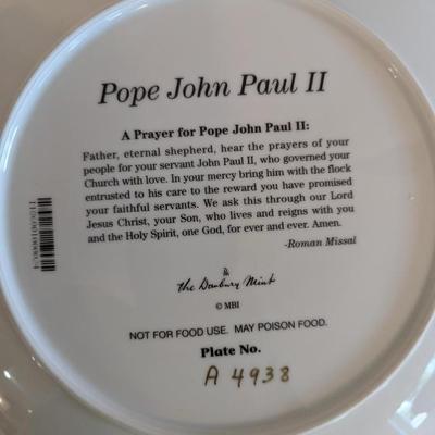 Numbered Pope John Paul II Commemorative Plate