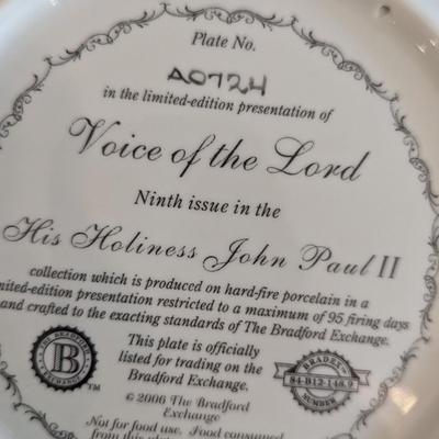 Numbered His Holiness John Paul II Bradford Exchange Plates With COA
