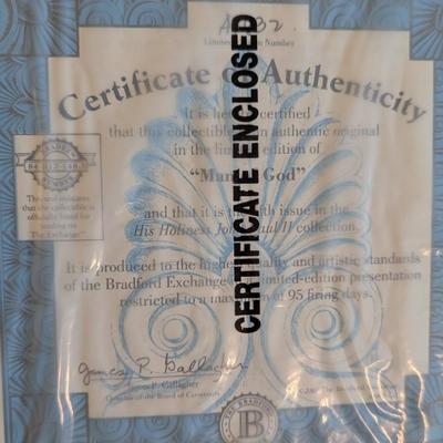 Numbered His Holiness John Paul II Bradford Exchange Plates With COA