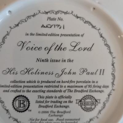 Numbered His Holiness John Paul II Bradford Exchange Plates With COAs
