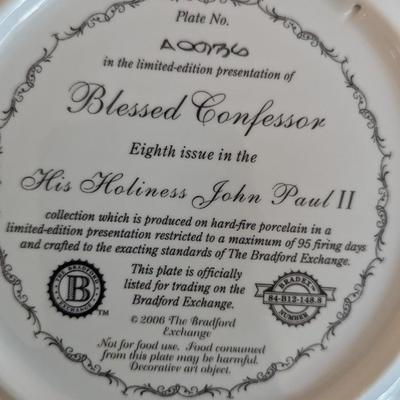 Numbered His Holiness John Paul II Bradford Exchange Plates With COAs