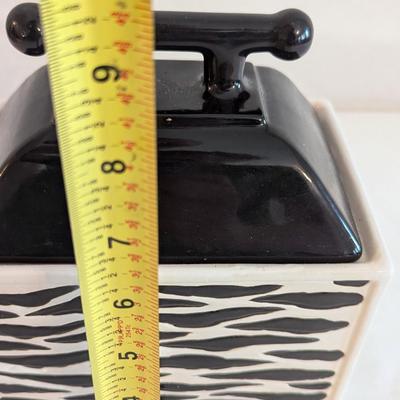 Black & White Zebra Pattern Ceramic Box