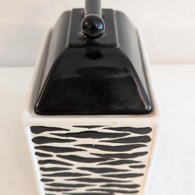Black & White Zebra Pattern Ceramic Box