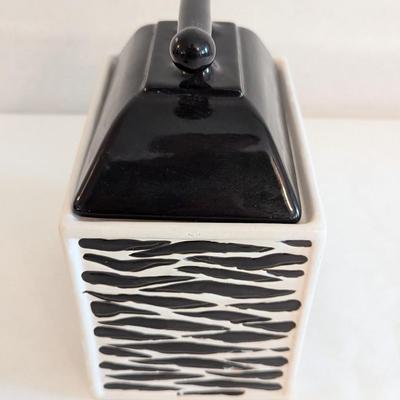 Black & White Zebra Pattern Ceramic Box