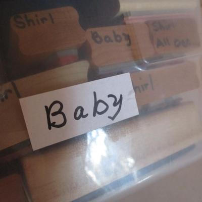 Various Baby Wood Rubber Stamps Craft Card Art Making Wooden Stamps