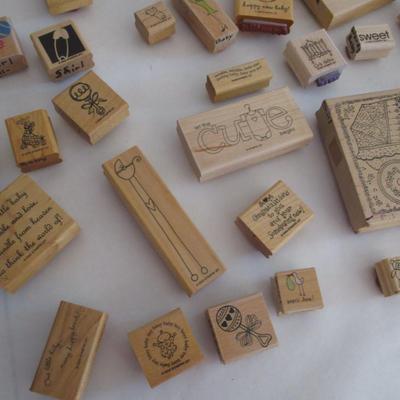 Various Baby Wood Rubber Stamps Craft Card Art Making Wooden Stamps