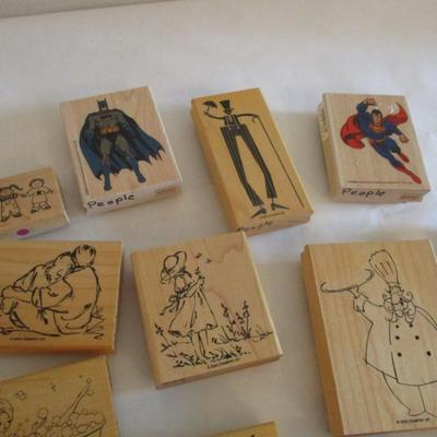 Various People Wood Rubber Stamps Craft Card Art Making Wooden Stamps