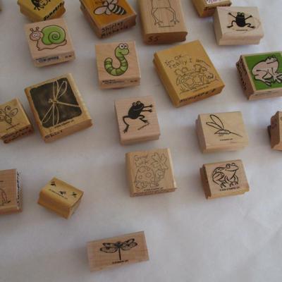 Various Jumpers & Crawlers Wood Rubber Stamps Craft Card Art Making Wooden Stamps