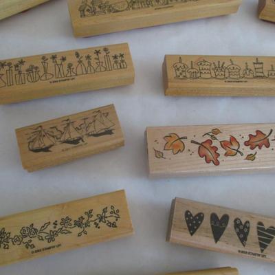Various Borders Wood Rubber Stamps Craft Card Art Making Wooden Stamps (see all pictures)