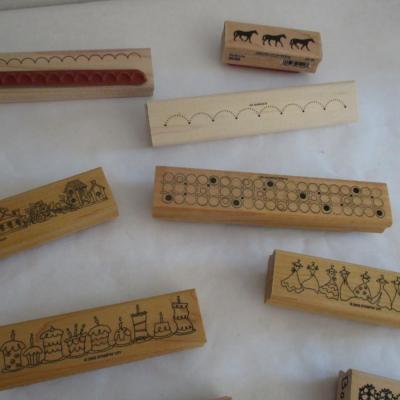 Various Borders Wood Rubber Stamps Craft Card Art Making Wooden Stamps (see all pictures)