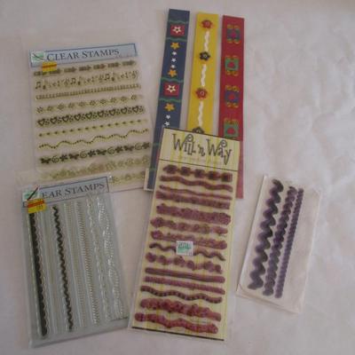 Various Borders Wood Rubber Stamps Craft Card Art Making Wooden Stamps (see all pictures)