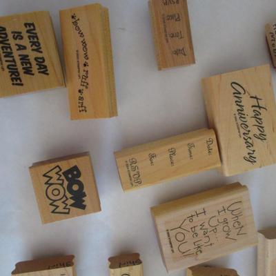 Various Wood Rubber Stamps Craft Card Art Making Wooden Stamps