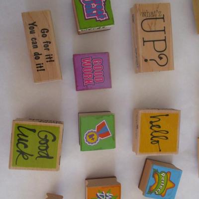 Various Wood Rubber Stamps Craft Card Art Making Wooden Stamps