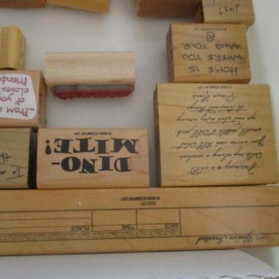 Various Wood Rubber Stamps Craft Card Art Making Wooden Stamps