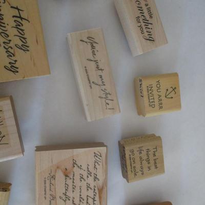 Various Wood Rubber Stamps Craft Card Art Making Wooden Stamps