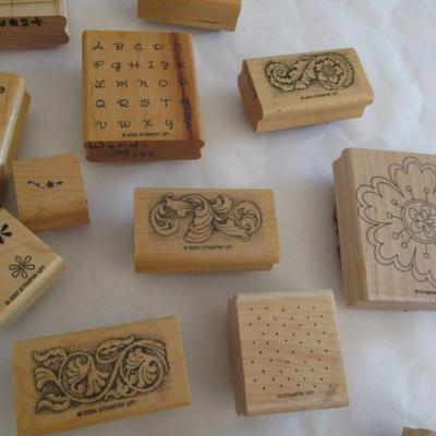 Various Backgrounds Wood Rubber Stamps Craft Card Art Making Wooden Stamps