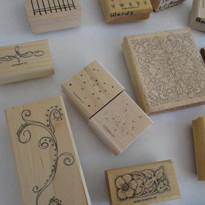 Various Backgrounds Wood Rubber Stamps Craft Card Art Making Wooden Stamps