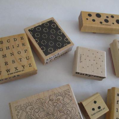 Various Backgrounds Wood Rubber Stamps Craft Card Art Making Wooden Stamps