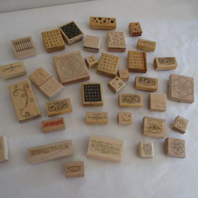Various Backgrounds Wood Rubber Stamps Craft Card Art Making Wooden Stamps