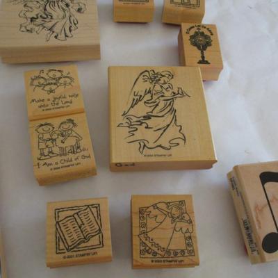 Various Religious Words Wood Rubber Stamps Craft Card Art Making Wooden Stamps