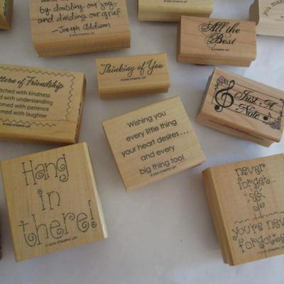 Various Best Wishes Friendship Wood Rubber Stamps Craft Card Art Making Wooden Stamps (see all pictures)