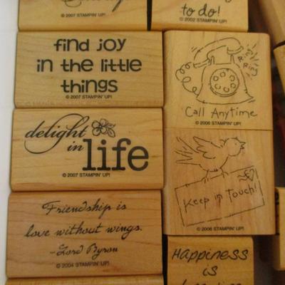 Various Best Wishes Friendship Wood Rubber Stamps Craft Card Art Making Wooden Stamps (see all pictures)