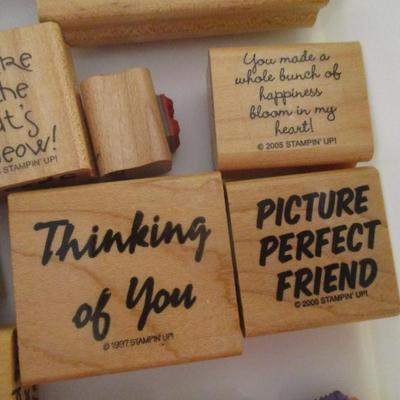 Various Best Wishes Friendship Wood Rubber Stamps Craft Card Art Making Wooden Stamps (see all pictures)