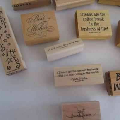 Various Best Wishes Friendship Wood Rubber Stamps Craft Card Art Making Wooden Stamps (see all pictures)