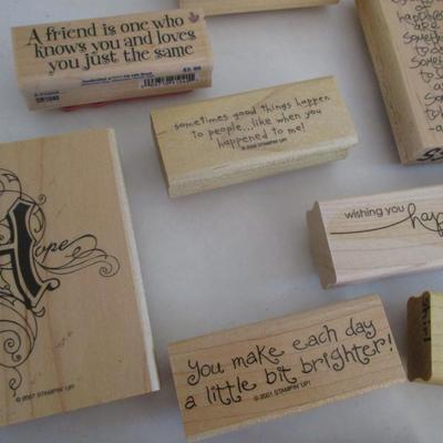 Various Best Wishes Friendship Wood Rubber Stamps Craft Card Art Making Wooden Stamps (see all pictures)