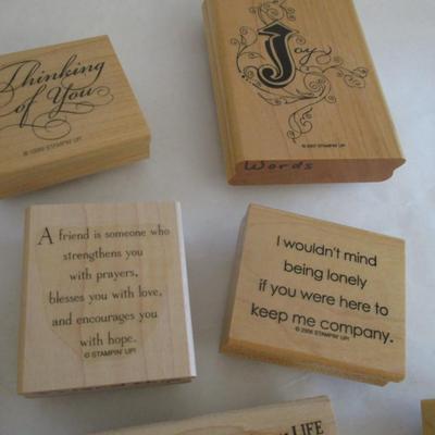 Various Best Wishes Friendship Wood Rubber Stamps Craft Card Art Making Wooden Stamps (see all pictures)